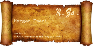 Margan Zseni névjegykártya